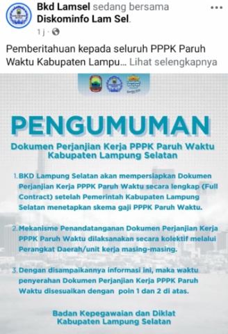 Polemik Kontrak PPPK Paruh Waktu, BKD Lampung Selatan Beri Penjelasan Resmi