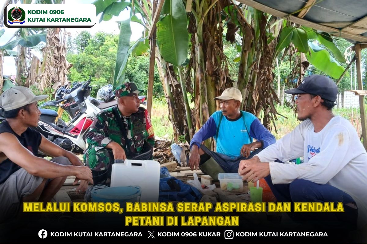 Melalui Komsos, Babinsa Serap Aspirasi dan Kendala Petani di Lapangan