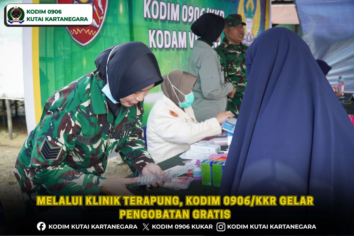 Melalui Klinik Terapung, Kodim 0906/Kkr Gelar Pengobatan Gratis