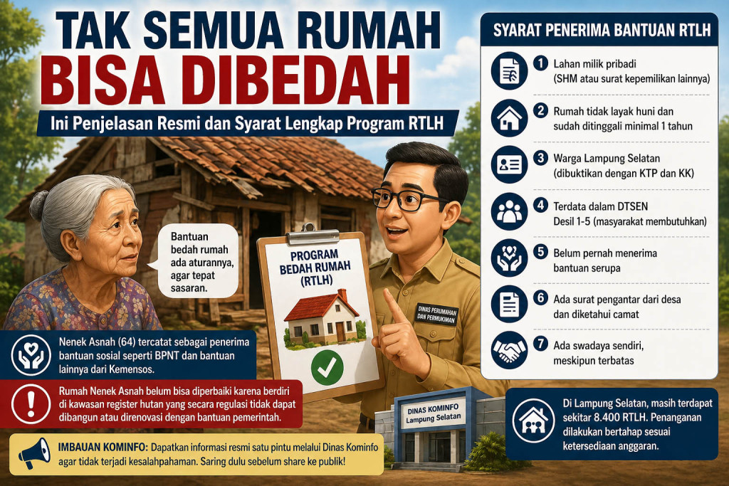 Tak Semua Rumah Bisa Dibedah, Ini Penjelasan Pemkab Lamsel