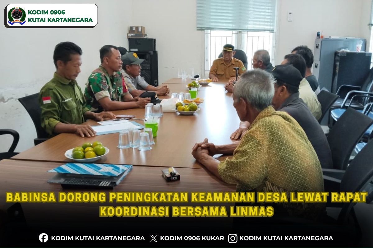 Babinsa Dorong Peningkatan Keamanan Desa Lewat Rapat Koordinasi Bersama Linmas