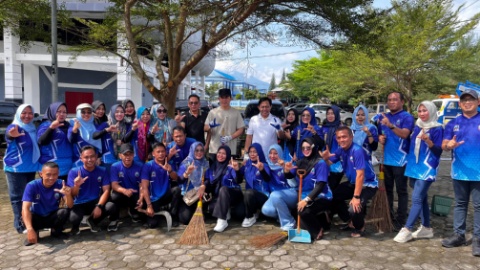 Bupati Lamsel, Egi  Sapa Pegawai Setwan Saat Gertak HELAU, Bangun Semangat Kebersamaan