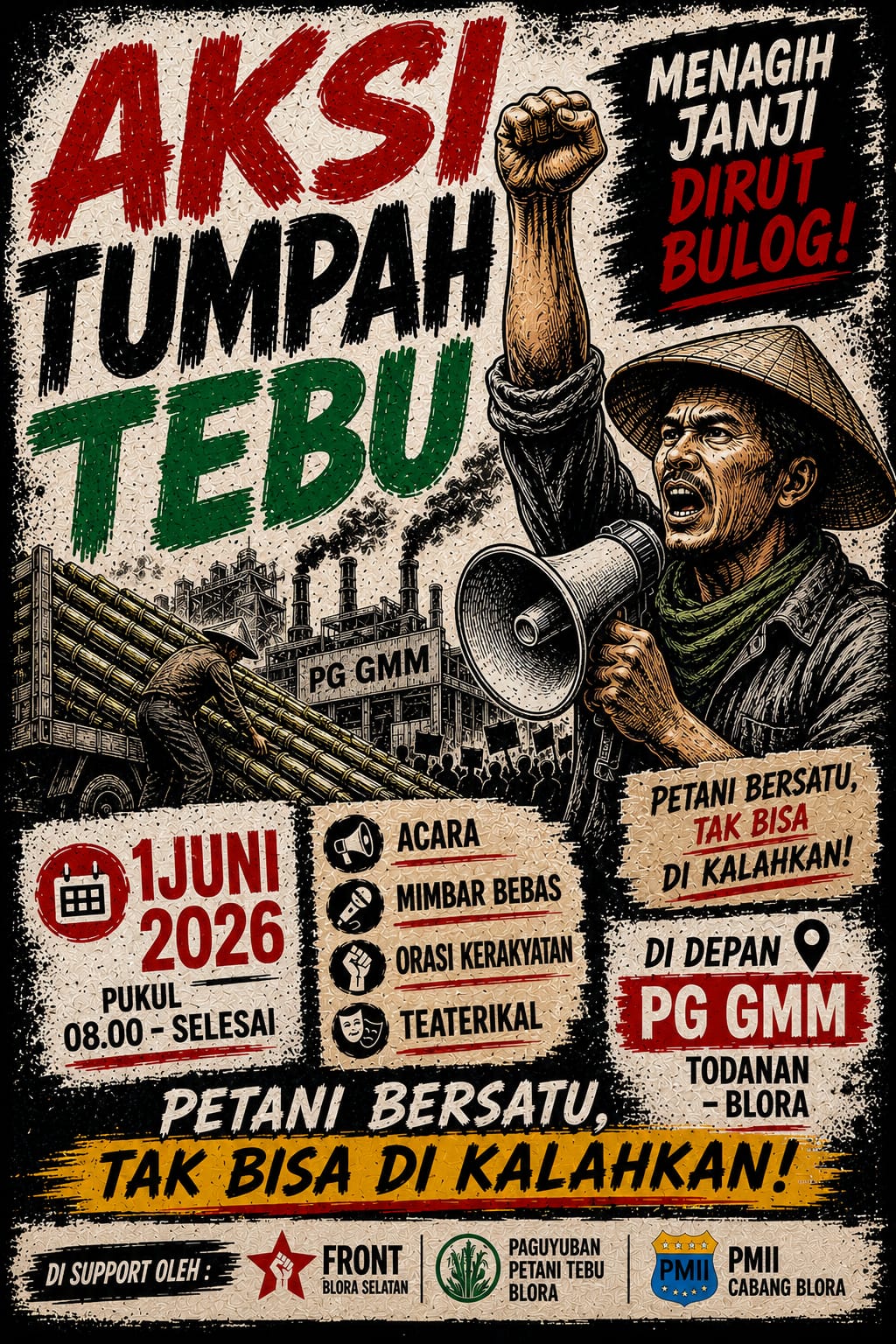 Petani Tebu Blora Akan Gelar Aksi Tumpah Tebu, Desak Kepastian Industri Gula
