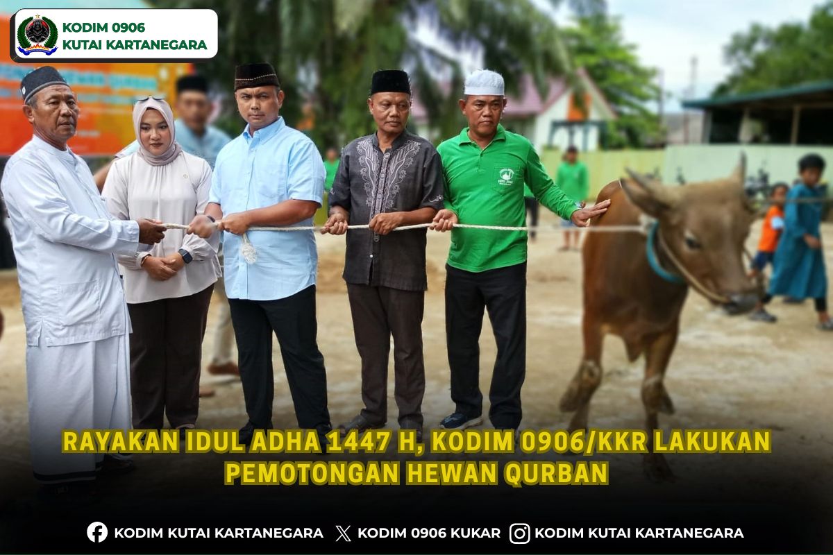 Rayakan Idul Adha 1447 H, Kodim 0906/Kkr Lakukan Pemotongan Hewan Qurban