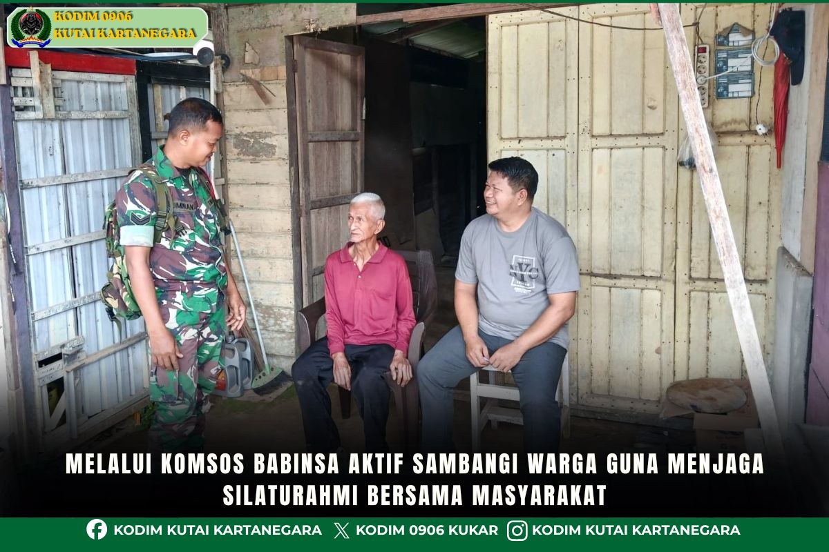Melalui Komsos Babinsa Aktif Sambangi Warga Guna Menjaga Silaturahmi Bersama Masyarakat