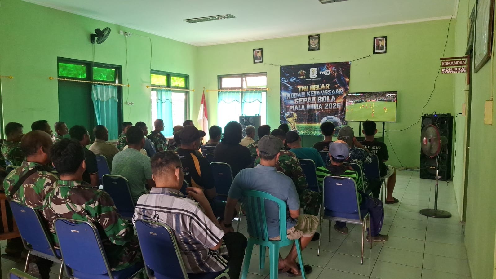 Pererat Kemanunggalan, Kodim 0721/Blora Gelar Nobar Piala Dunia Bersama Warga