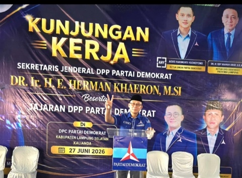 Demokrat Lampung Selatan Sambut Kunjungan Sekjen DPP, Konsolidasi Hadapi Agenda Politik