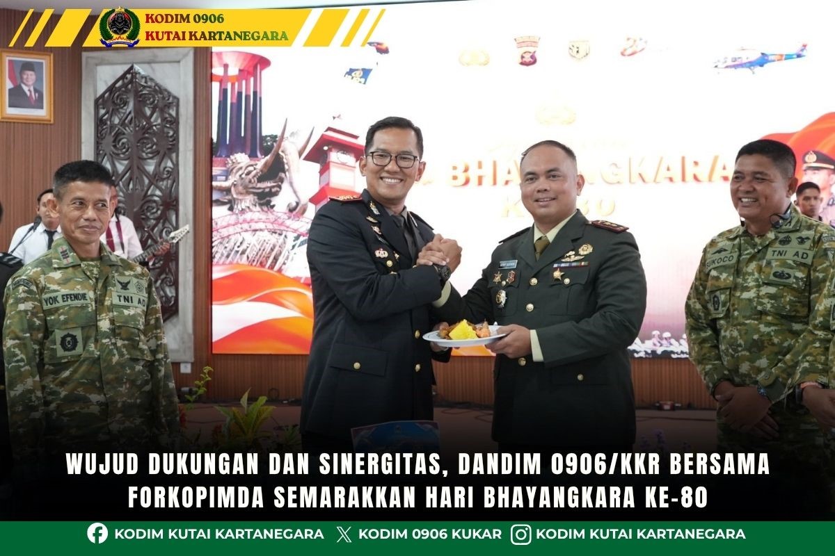 Wujud Dukungan dan Sinergitas, Dandim 0906/Kkr Bersama Forkopimda Semarakkan Hari Bhayangkara Ke-80