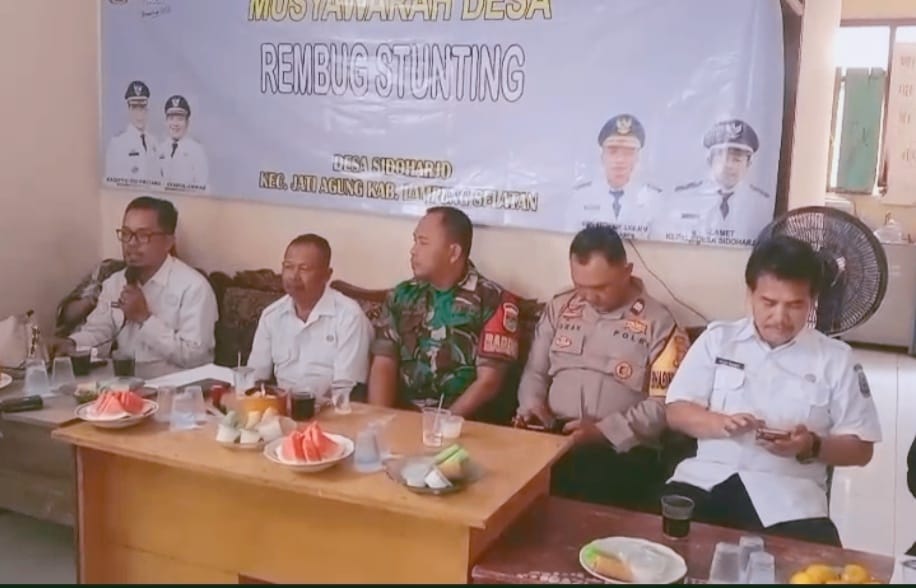 Pemdes Sidoharjo Gelar Rembuk Stunting Dan RKPdes Tahun 2027