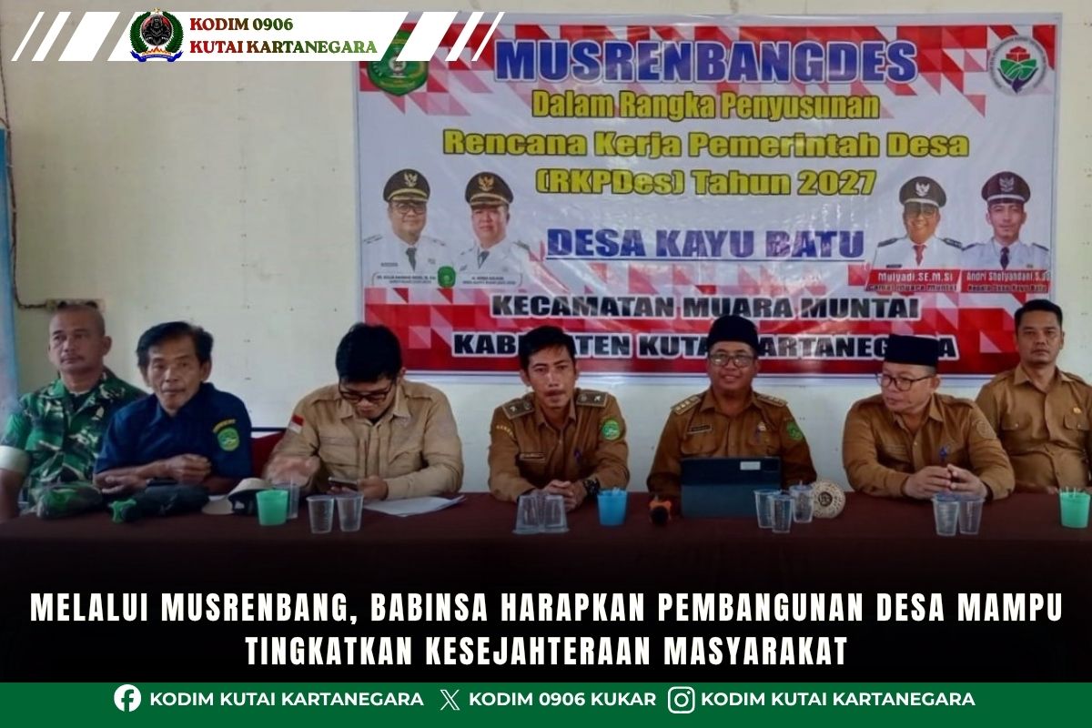 Melalui Musrenbang, Babinsa Harapkan Pembangunan Desa Mampu Tingkatkan Kesejahteraan Masyarakat