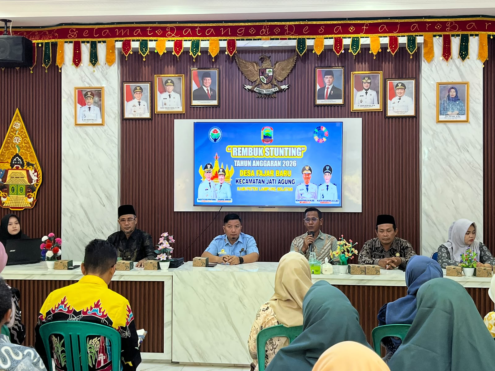 M.Agus Budiantoro Kades Fajar Baru Pimpin Rembuk Stunting Dan RKPdes Tahun 2027