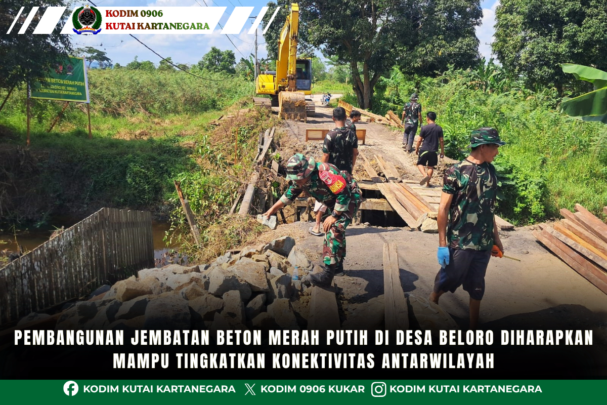 Pembangunan Jembatan Beton Merah Putih di Desa Beloro Diharapkan Mampu Tingkatkan Konektivitas Antarwilayah