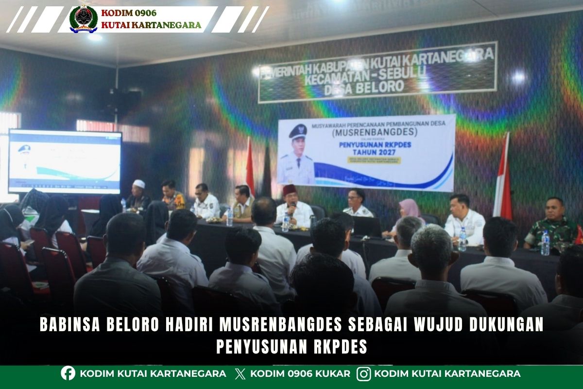 Babinsa Beloro Hadiri Musrenbangdes Sebagai Wujud Dukungan Penyusunan RKPDes