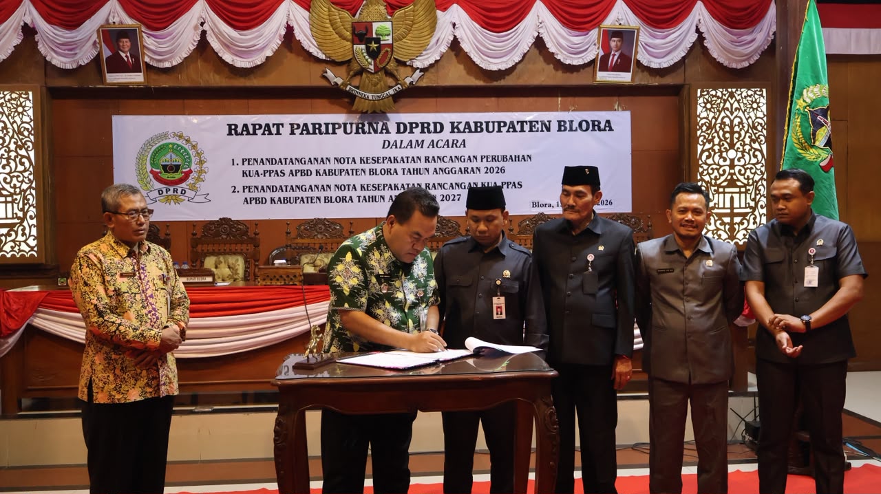 Pemerintah Kabupaten Blora dan DPRD Teken Nota Kesepakatan KUA-PPAS 2026 dan 2027