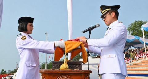 Merah Putih Berkibar di Menara Siger Jadi Panggung HUT ke-81 Kemerdekaan RI di Lampung Selatan