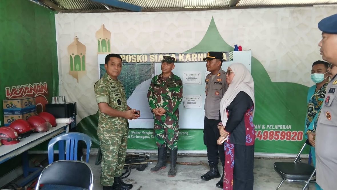Antisipasi Karhutla di Wilayah Strategis, Danrem 091/Asn Tinjau Langsung Posko Samboja Barat