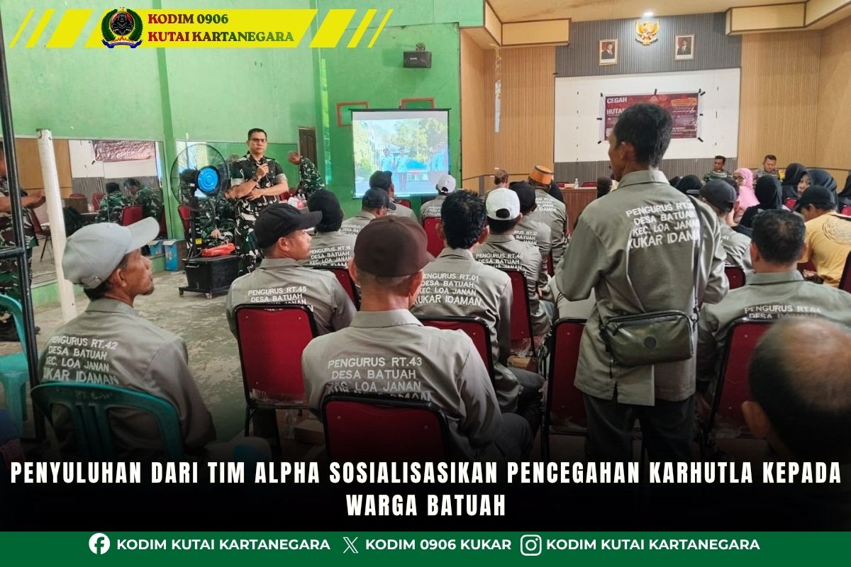 Penyuluhan Dari Tim Alpha Sosialisasikan Pencegahan Karhutla Kepada Warga Batuah