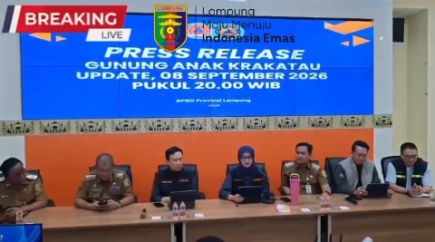 GAK Kembali Erupsi, Pemprov Lampung Perpanjang Pembelajaran Daring Hinga 9-10 September