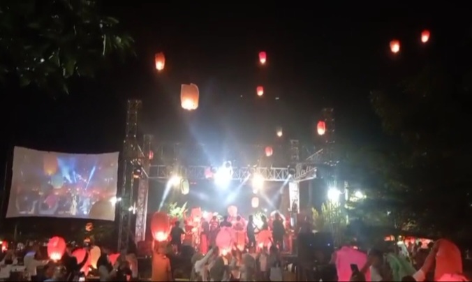 Festival Lampion Noyo Gimbal View di Desa Bangsri Berlangsung Meriah