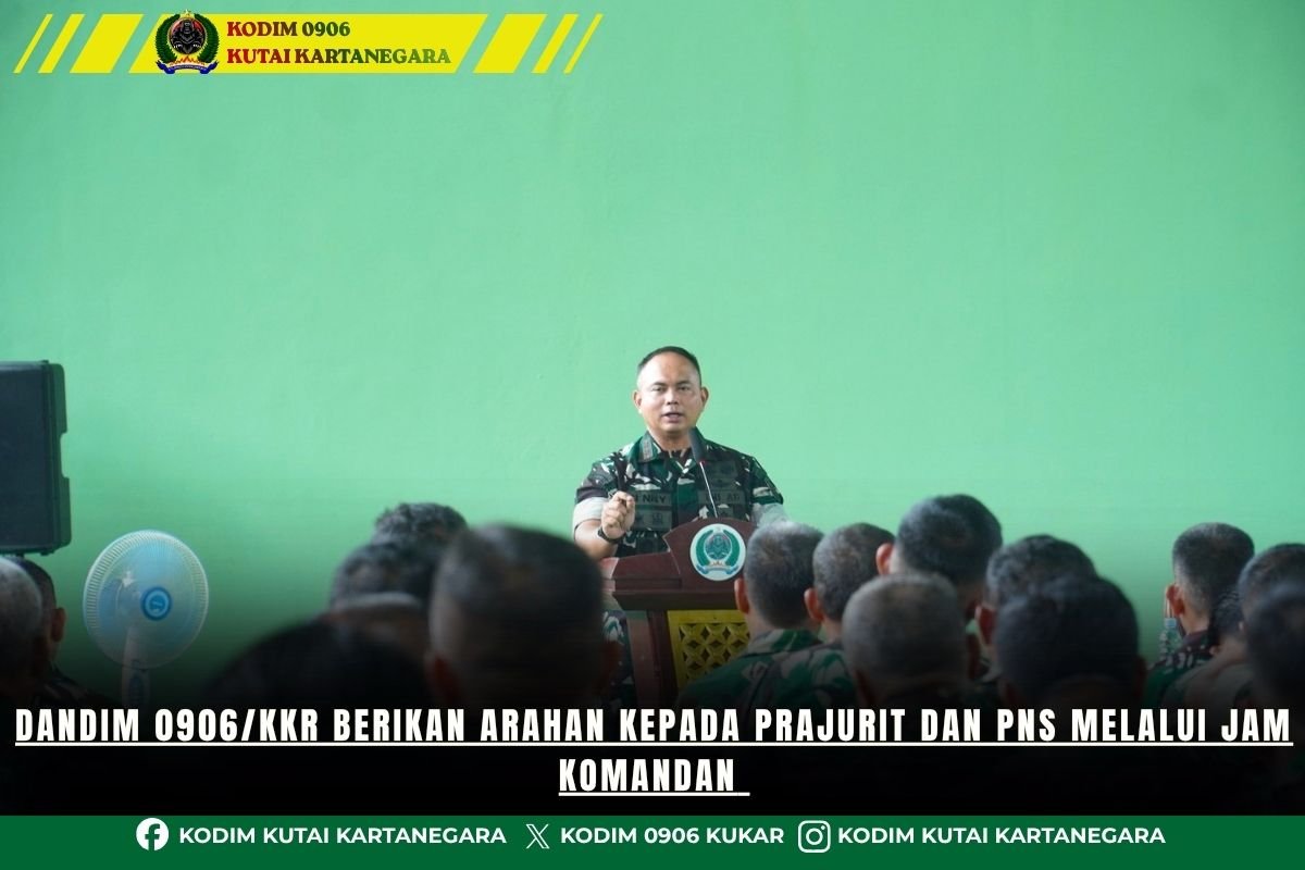 Dandim 0906/Kkr Berikan Arahan kepada Prajurit dan PNS melalui Jam Komandan