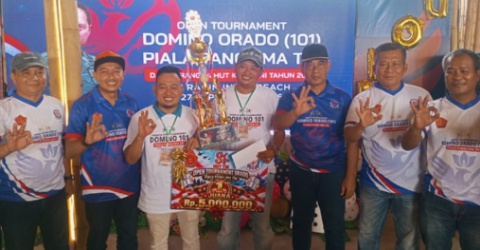 Semarakkan HUT ke-81 TNI, Open Turnamen Domino Orado 101 Piala Panglima TNI Resmi Dibuka di Provinsi Lampung.