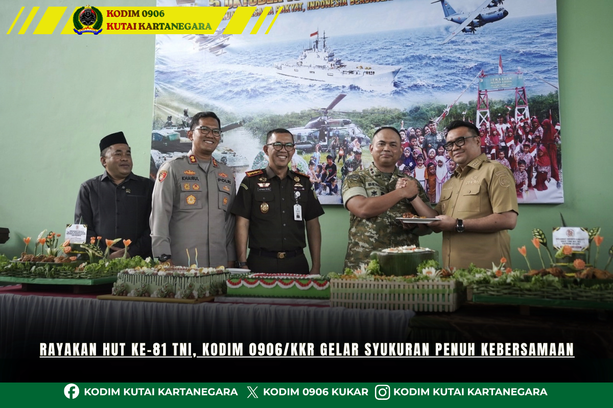 Rayakan HUT TNI ke-81, Kodim 0906/Kkr Gelar Syukuran Penuh Kebersamaan