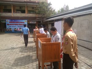 peilihan ketua osis SMPN 1 Purwokerto