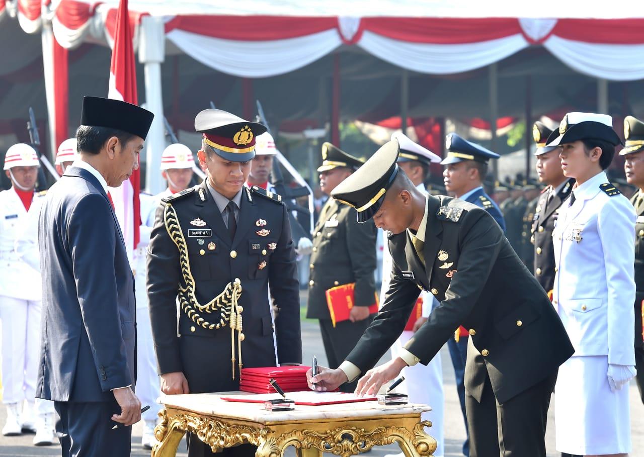 781 Perwira TNI dan Polri Tahun 2019 Dilantik Presiden Jokowi