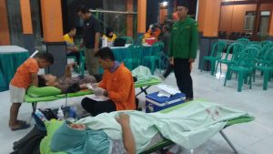 Gelar Aksi Sosial, Ranting GP Ansor Rempoah Gelar Donor Darah