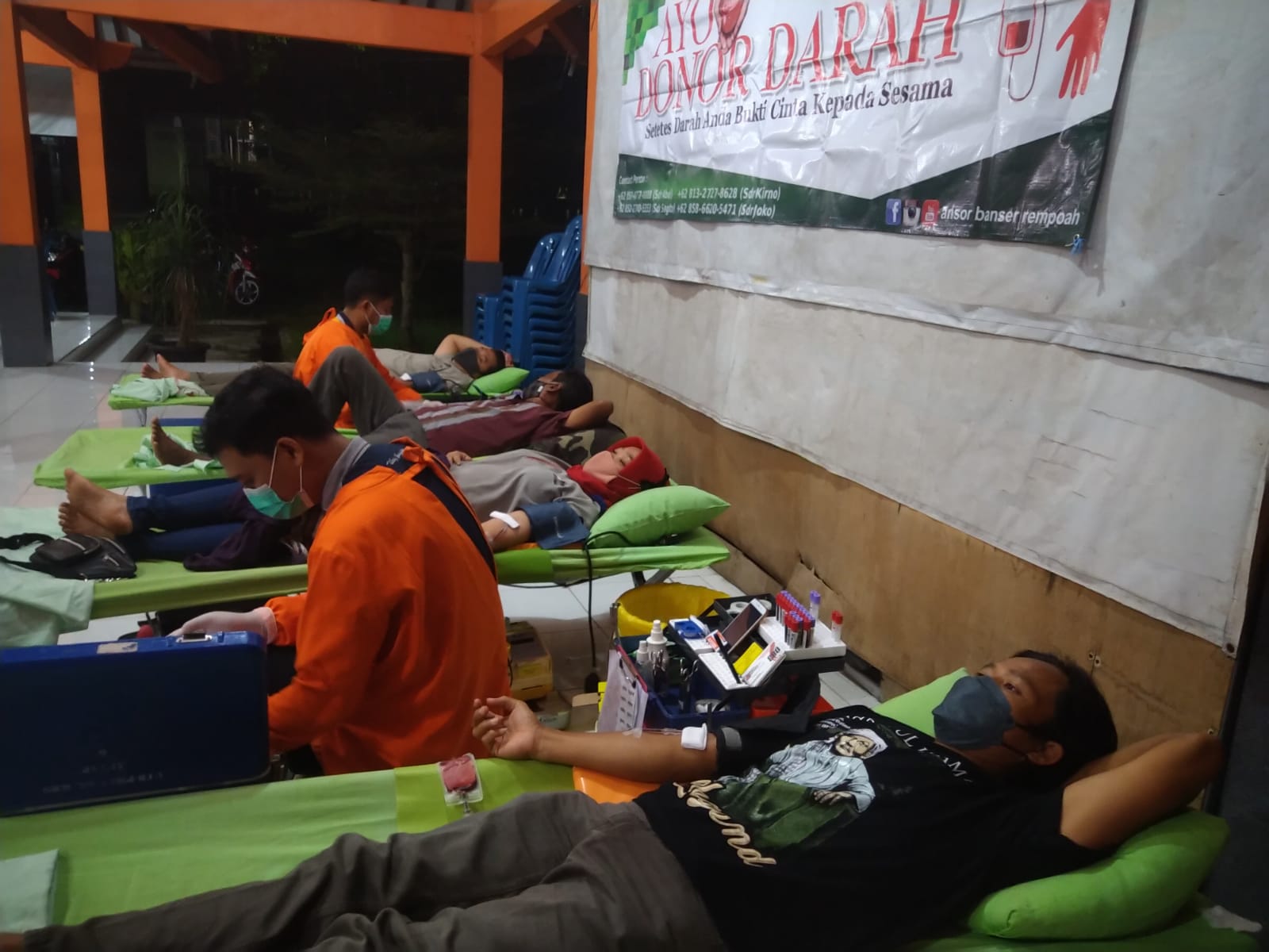 GP Ansor Ranting Rempoah Gelar Donor Darah