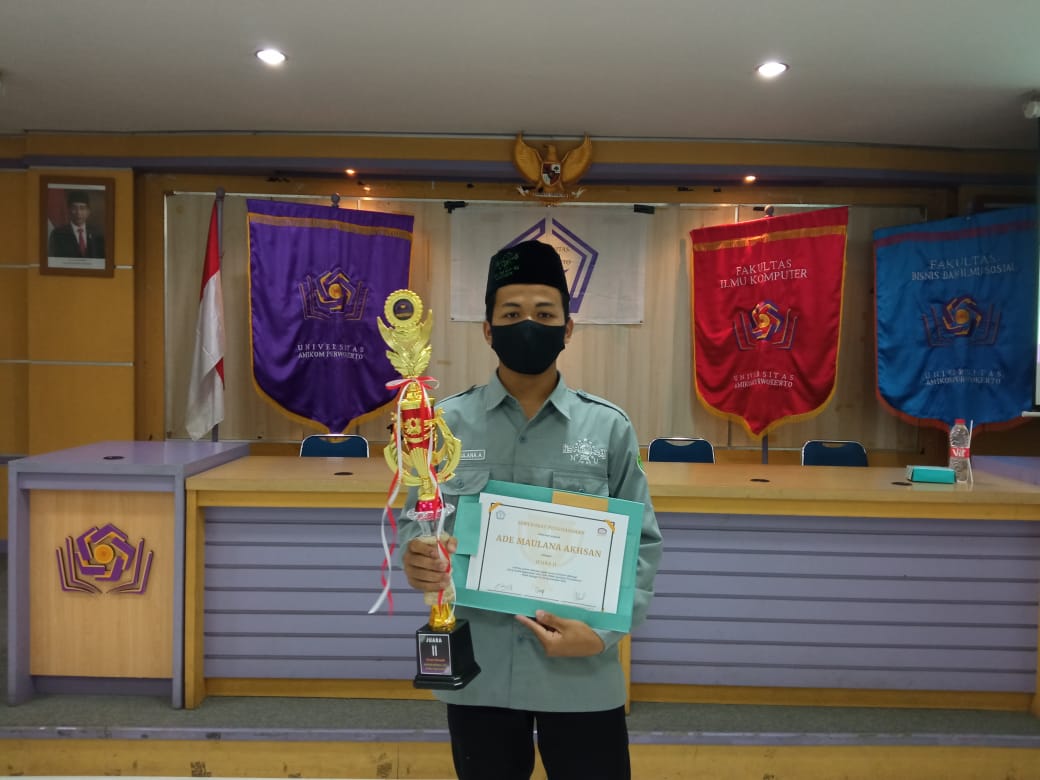 Ade Maulana, Siswa MA Ma'arif NU Cilongok Sabet Juara Lomba Poster